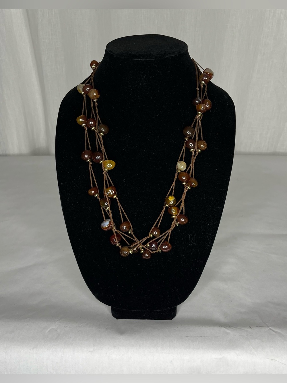 Brown bead necklace